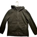 Andrew Marc Women Jacket Hooded Black Knit Fleece Full Zip Size Large L Photo 1