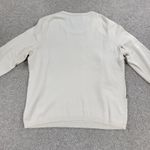 Talbots Womens Sweater XL Cream Black Paisley Eyelash Lace Stripes Crew Neck Photo 1