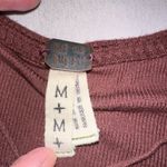 We The Free  • Free People Malibu Thermal Shirt Brown Small Oversized Boho Size M Photo 8