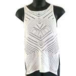 Miss Lulo Women's White Crochet Sleeveless Tank Top Beach Cover Photo 5
