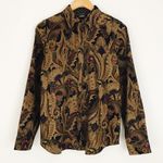 CHAPS NWOT Paisley Button-Front No-Iron Blouse | Size M Photo 10