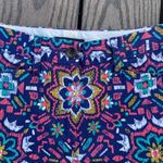 Lands' End  two mid rise geometric print blue pink straight leg Photo 6