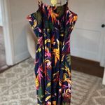 New Look  Tropical Smocked Maxi Dress Boho Vacation Chic Lightweight Resortwear Photo 1