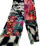 Desigual Pant US XS Silky Lightweight Feel Boho Tropical Theme New Photo 3