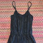 BLACK CRINKLE ONE PIECE JUMPSUIT WIDE LEG Photo 1