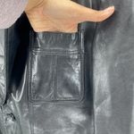 Vintage AB FLIP HOLM black leather double breasted jacket unisex street wear Size M Photo 6