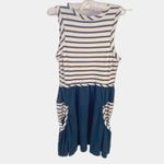 Marc by Marc Jacobs Y2K Marc Jacobs Striped Dress Sz Small Fit & Flare Retro Navy White Sailor Twee Photo 10