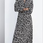 ZARA 🖤🤍 Black & White PRINTED MAXI DRESS🤍🖤 size XL Photo 2
