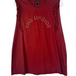 THE UPSIDE Logo Frill Muscle Tee Shirt Tank Maroon Ruffle Arrow Sleeveless 12 Red Photo 1