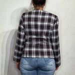 First Lady White Plaid Blazer Sz 12 Photo 9