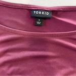 Torrid Burgundy Studio Knit Faux Wrap Short Sleeve Dress Size 1X Photo 7