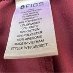 FIGS  Zamora Jogger Scrub Pants Burgundy Drawstring Waist Slim Fit Large Tall Photo 8