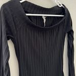 Free People  Ribbed Boat Neck Bodysuit | Size Small Photo 1