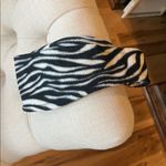 Zebra Stripe Fleece Ear Muffler Hair Head Wrap Black Photo 2
