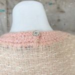 Vintage Hand Knit Short Sleeve Sweater Vest Pink Photo 3