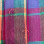 Vintage Plaid Rayon Shirt Women's Button Photo 8