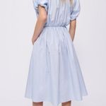 Maje Women's Bleus Ririsa Striped Cotton Midi Shirt Dress size 36 Streetwear Photo 1