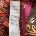 Chico's Womens Size Small Multicolor Artsy Print One Shoulder Blouse Top Photo 4