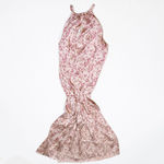 Joie NEW  Kacey Halter Neck Belted Sleeveless Satin Slip Midi Dress Frappe Print Photo 3