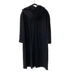 VINTAGE JULIA KLEIN Wool Hooded Longline Pea Coat Black Size 12 Photo 3