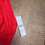 J.Crew Bright Red DD Halter Tie Back Bikini Top Large Swimsuit Resortwear Photo 2