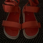 Anthropologie Silent D Women's Orange Sandals Size 8 Photo 1