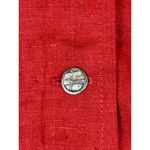 Vintage Nautical Red Rust Linen Shirt Size 14/Size 10 Mod Godfrey Photo 2