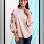Matilda Jane  Pink Sweatshirt with Floral Embroidery Photo 4