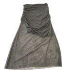 Anthropologie By  Sheer Ruched Shimmer Dress Gray NEW Size XL Cocktail NYE party Photo 12