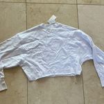 Reflex NWT F You Bride Bling Embroidered Crop Sweatshirt Sz Medium White Photo 3