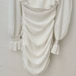 Camila Coelho REVOLVE  Valerie Mini Dress XS White Ruffle Bodycon Photo 4