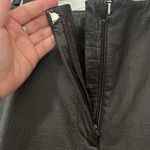 INC Brown Leather Straight Leg Pants - Size 12 Photo 3