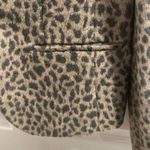 Ann Taylor loft, gray, leopard wool blend V-neck long sleeve blazer jacket Photo 3