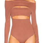 Camila Coelho Camila Coehlo Shaelle Ribbed Cutout Bodysuit Photo 0