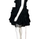 Mac Duggal Black Tulle Ruffle One Shoulder Mini Dress 20600 Women’s Sz 10 Photo 4