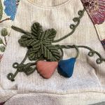 Cottagecore Embroidered Shoulder Bag Boho Whimsical Floral Tapestry Fairy Casual Green Photo 2