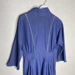 Molly green Denim Style Collared Long Sleeve Mini Retro Style Dress Medium Photo 11