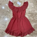 Lovers + Friends  Quincy Off the Shoulder Romper. Size Xs. Coral. NWT Photo 2