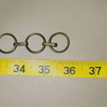 Geometric Shape Charm Belt Vintage Brass Wood Versatile Adjustable Chain Closure Size 36 Photo 3