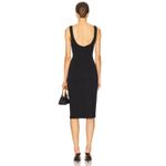 NBD Thom Midi Dress with Square Neck & Thigh High Slit in Black Size Small Photo 2