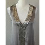 Alice + Olivia Beaded Silk Tank Dress Beige Size XS Photo 1