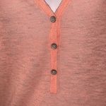 Scotch & Soda Scotch &‎ Soda Peach 3/4" Sleeve Light Weight V-Neck Sweater Size 1 Photo 4