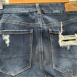 American Eagle American‎ Eagle Dark Wash Mid Rise Curvy Jegging Distressed Jeans Size 4 Short Photo 4