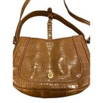 Brown Faux Leather Crossbody Shoulder Bag Purse Preppy Photo 5