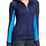 Athleta Strength Cozy Hoodie Full Zip Jacket Macaw Navy Royal Blue Size XS Photo 0