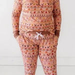 Little Sleepies Harvest Fair Isle Pajama Pants Size Medium Photo 0