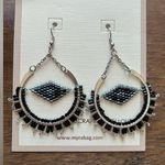 NWT Myra Bag Black and Silver Beaded Earrings Photo 1