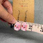 Handmade Strawberry Milk Earrings Pink Photo 3