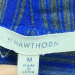 41 Hawthorn Womens Cardigan Top Long Sleeve Open Front Blue Gray Striped size M Size M Photo 4