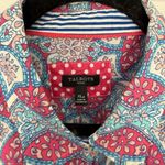 Talbots  Women’s XLP Patterned Button Down Blouse Office Core Career Photo 1